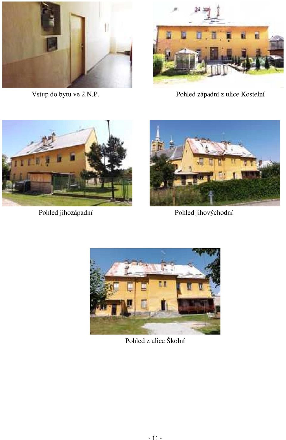 Kostelní Pohled jihozápadní