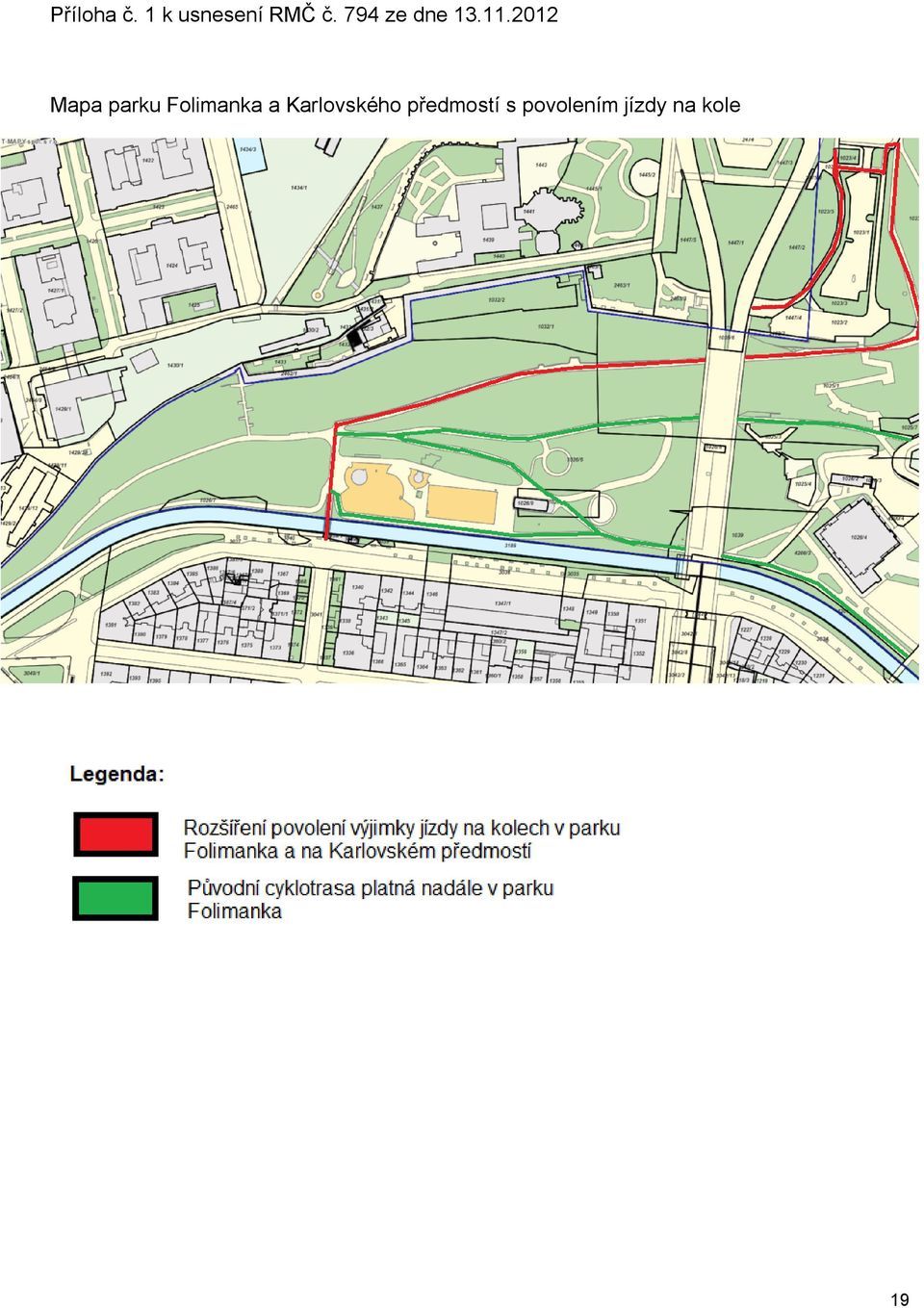 2012 Mapa parku Folimanka a