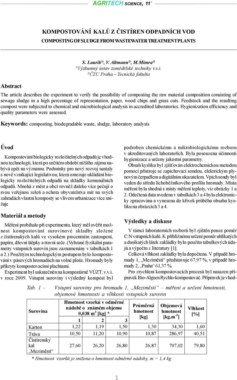 ra 2) 1) Výzkumný ústav zemědělské technik