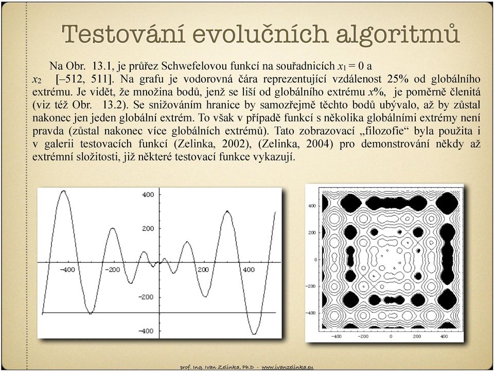 Se snižováním hranice by samozřejmě těchto bodů ubývalo, až by zůstal nakonec jen jeden globální extrém.