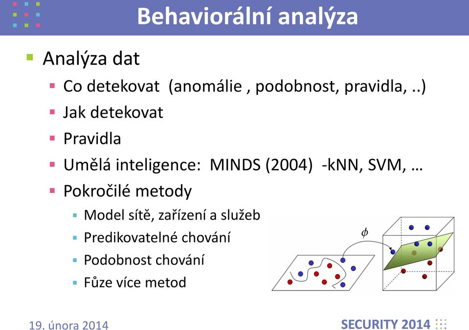 .) Jak detekovat Pravidla Umělá inteligence: MINDS (2004)