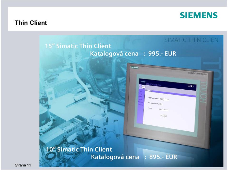 - EUR 10 Simatic Thin Client