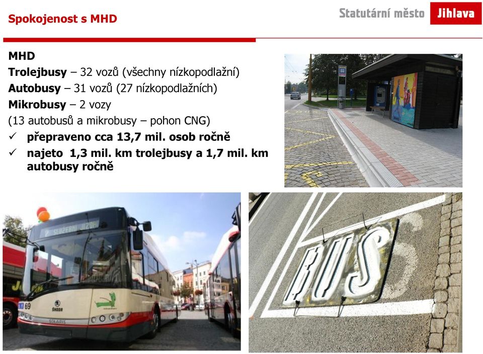 2 vozy (13 autobusů a mikrobusy pohon CNG) přepraveno cca 13,7