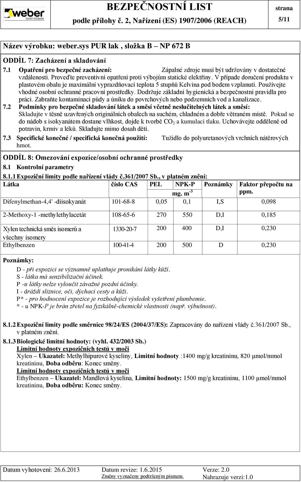 Používejte vhodné osobní ochranné pracovní prostředky. Dodržuje základní hygienická a bezpečnostní pravidla pro práci.