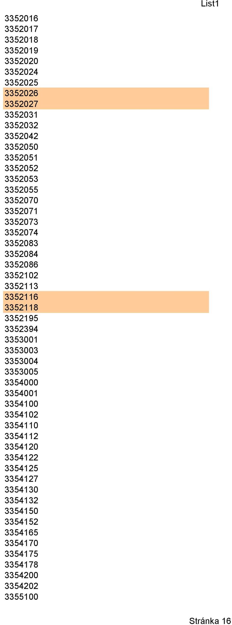 3352118 3352195 3352394 33531 33533 33534 33535 3354 33541 33541 335412 335411 3354112 335412