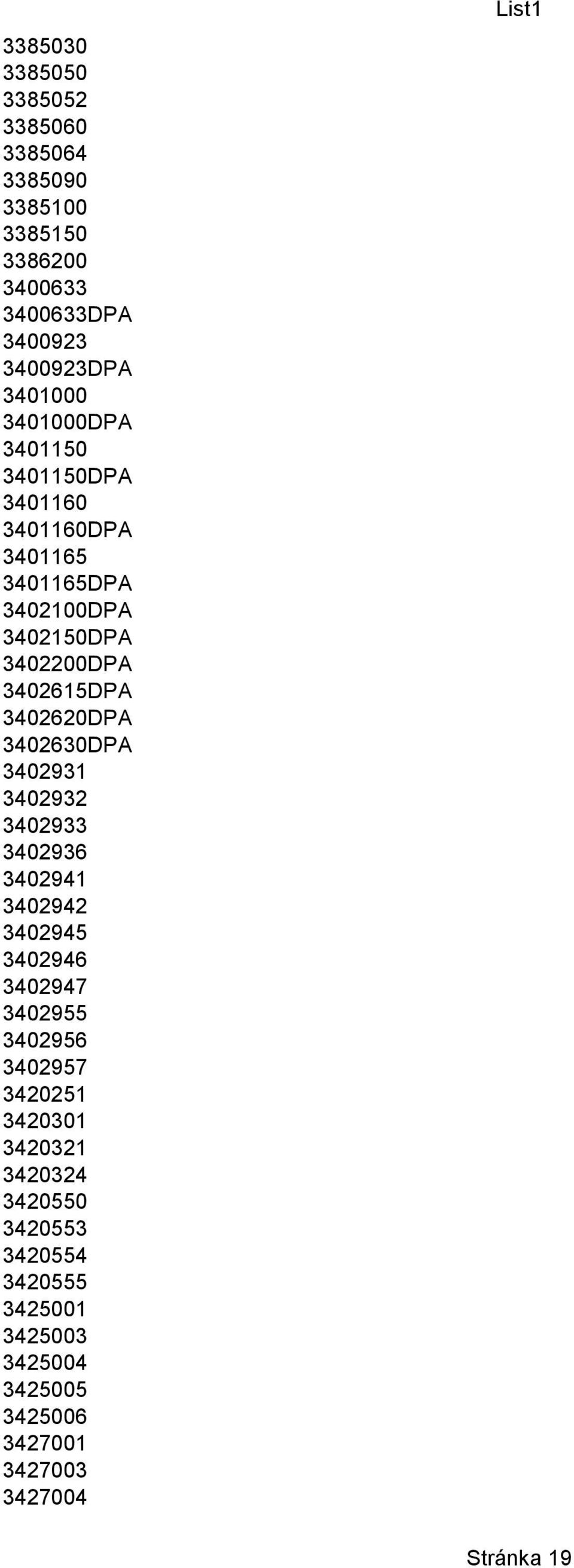 34263DPA 342931 342932 342933 342936 342941 342942 342945 342946 342947 342955 342956 342957