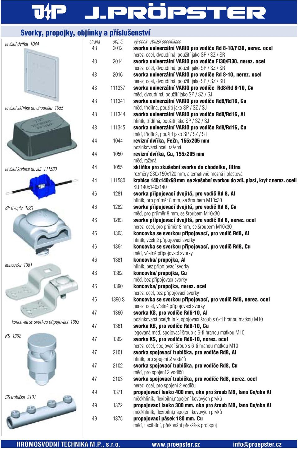 ocel, dvoudílná, pouïití jako SP / SZ / SR 43 2014 svorka univerzální VARIO pro vodiãe Fl30/Fl30, nerez. ocel nerez.