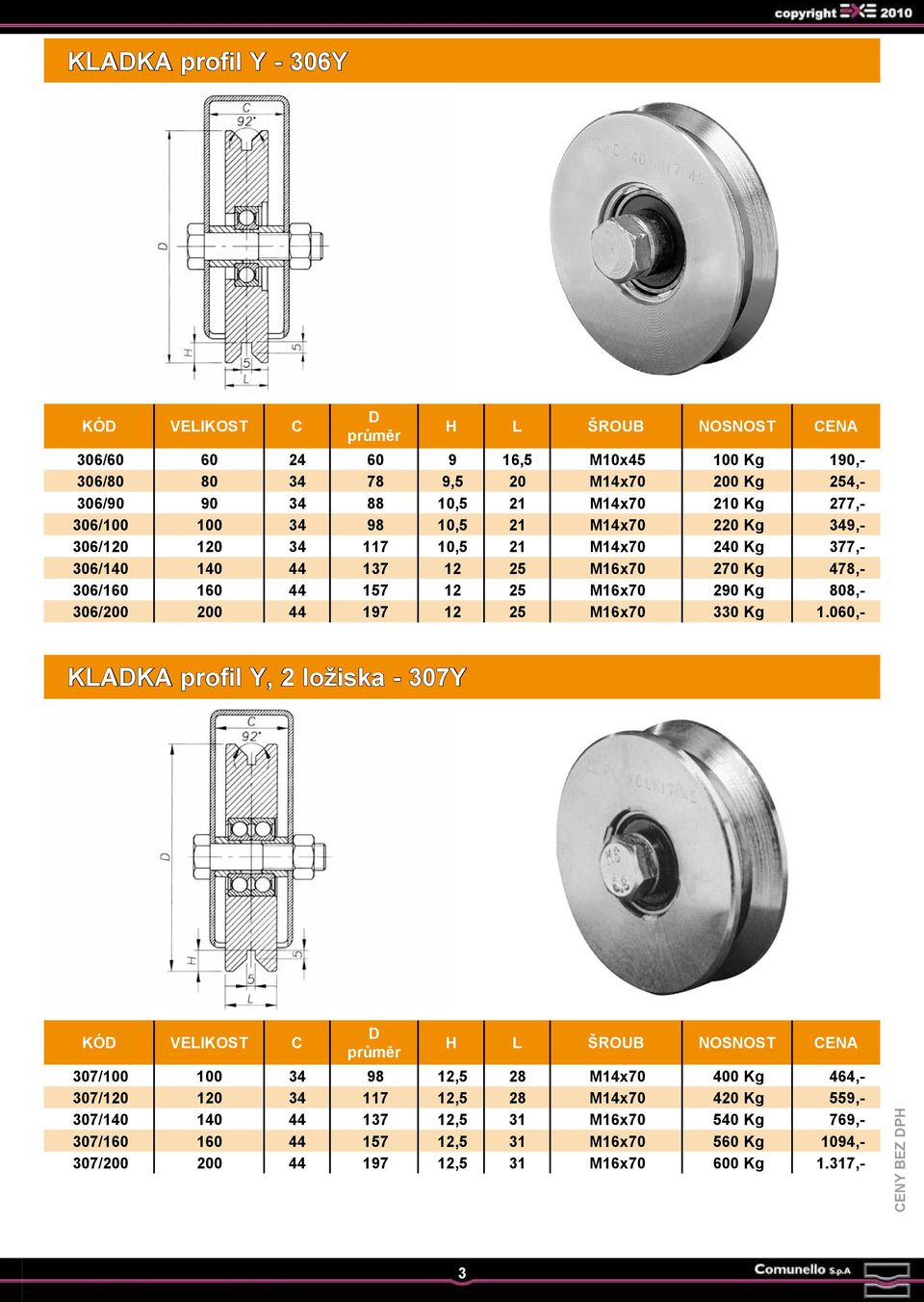 808,- 306/200 200 44 197 12 25 M16x70 330 Kg 1.