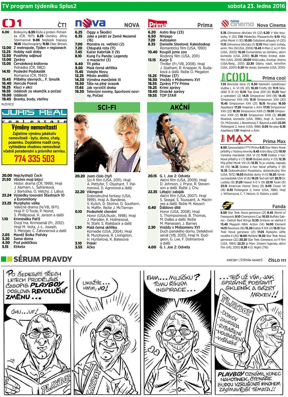 45 Příběhy slavných... F. Smolík 16.40 Hercule Poirot 18.25 Kluci vakci 18.55 Události za okamžik apočasí 19.00 Události 19.45 Branky, body, vteřiny INZERCE 20.00 Nejchytřejší Čech 21.