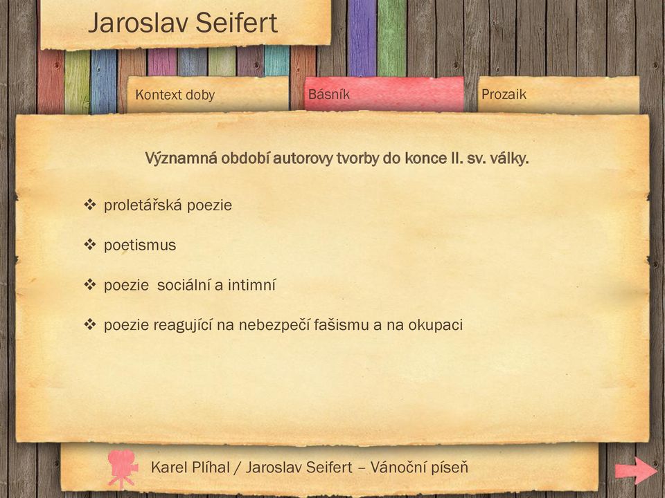 ČESKÁ LITERATURA I. POLOVINY 20. STOLETÍ. Jaroslav Seifert - PDF Stažení  zdarma