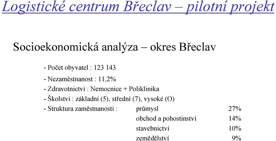 Školství : základní (5), střední (7), vysoké (O) - Struktura