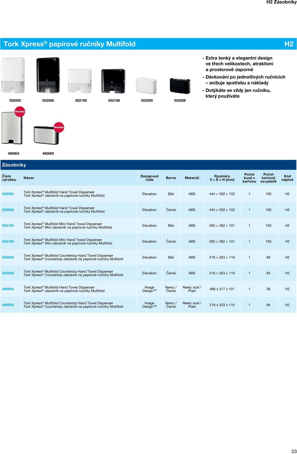 Tork Xpress zásobník na papírové ručníky Multifold Elevation Bílá ABS 444 302 102 1 100 H2 552008 Tork Xpress Multifold Hand Towel Dispenser Tork Xpress zásobník na papírové ručníky Multifold