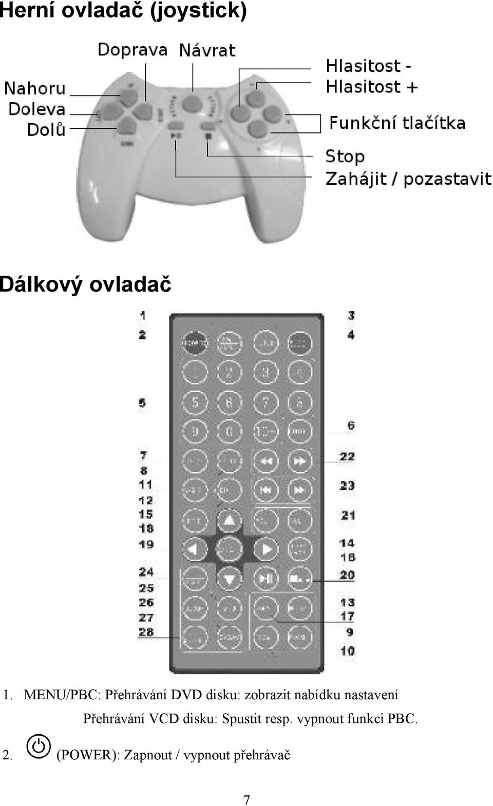 nastavení Přehrávání VCD disku: Spustit resp.