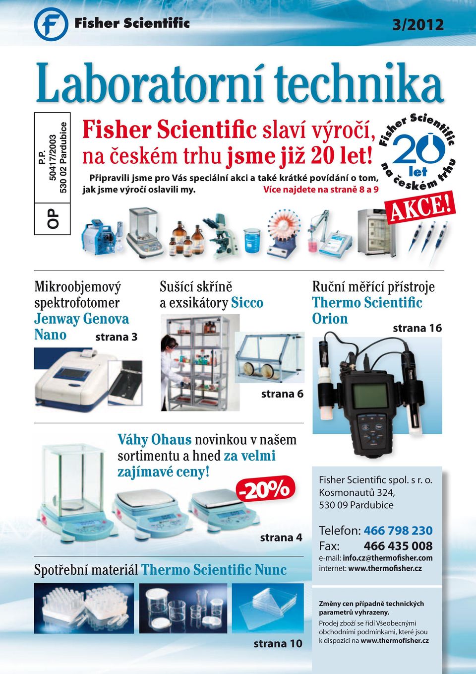 Laboratorní technika. Fisher Scientific slaví výročí, - PDF Free Download