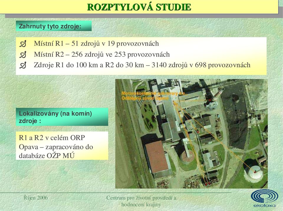 100 km a R2 do 30 km 3140 zdrojů v 698 provozovnách Lokalizovány (na