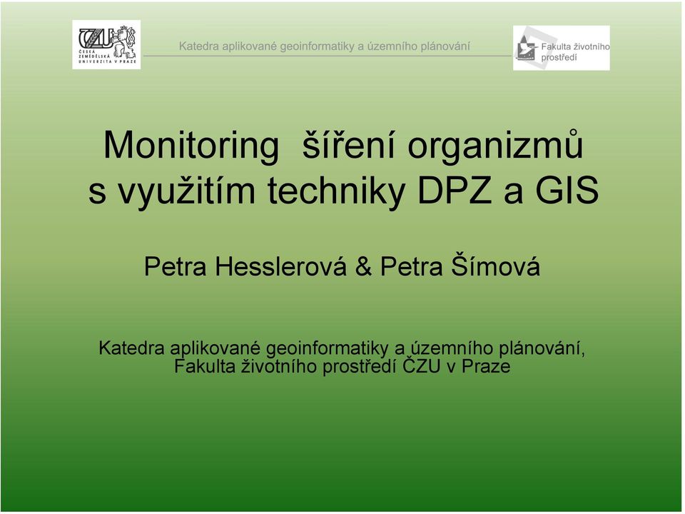 Šímová Katedra aplikované geoinformatiky a