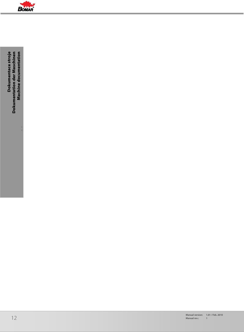 Machine documentation 12