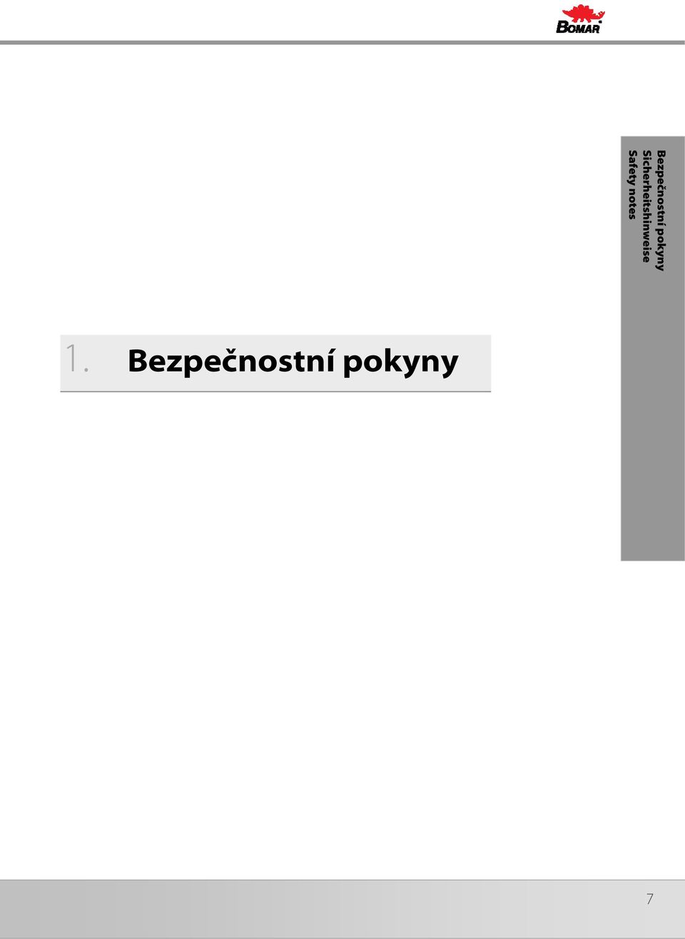 Safety notes 1.  7