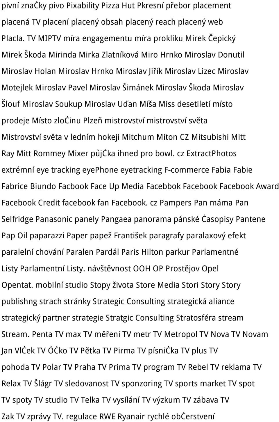 Miroslav Pavel Miroslav Šimánek Miroslav Škoda Miroslav Šlouf Miroslav Soukup Miroslav Uďan Míša Miss desetiletí místo prodeje Místo zločinu Plzeň mistrovství mistrovství světa Mistrovství světa v