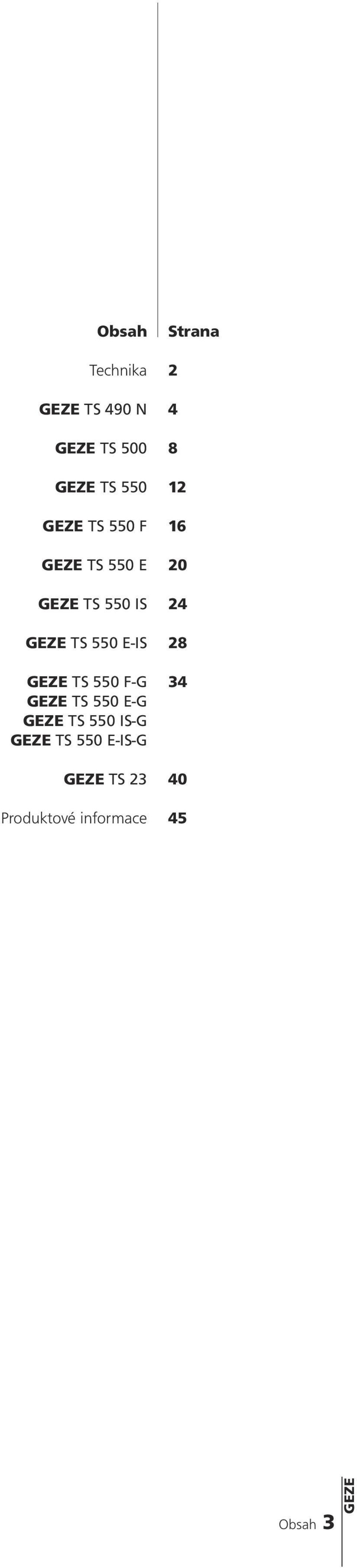 TS 550 IS-G TS 550 E-IS-G TS 23 Produktové