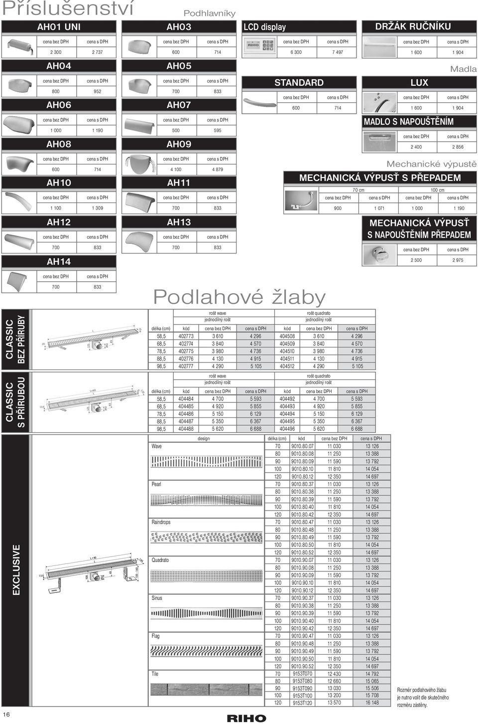 500 2 5 LASSI BEZ PŘÍRUBY 700 833 Podlahové žlaby rošt wave rošt quadrato jednodílný rošt jednodílný rošt délka (cm) kód kód 58,5 68,5 78,5 88,5 98,5 4023 4024 4025 4026 4027 3 60 3 840 3 9 4 30 4 2
