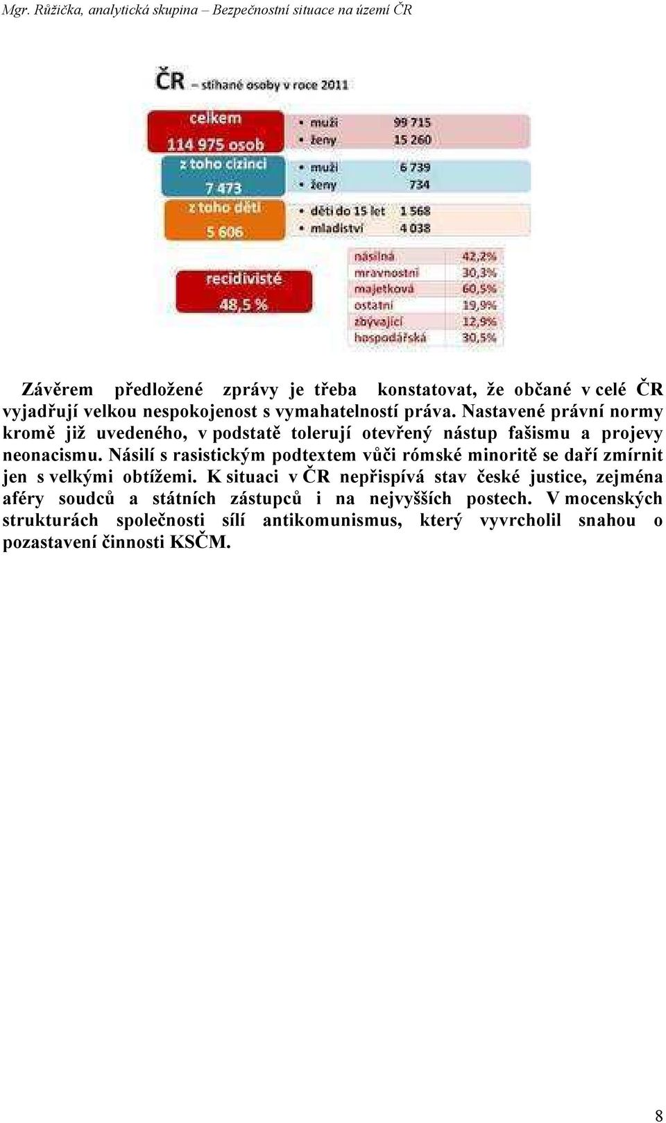 Násilí s rasistickým podtextem vůči rómské minoritě se daří zmírnit jen s velkými obtížemi.