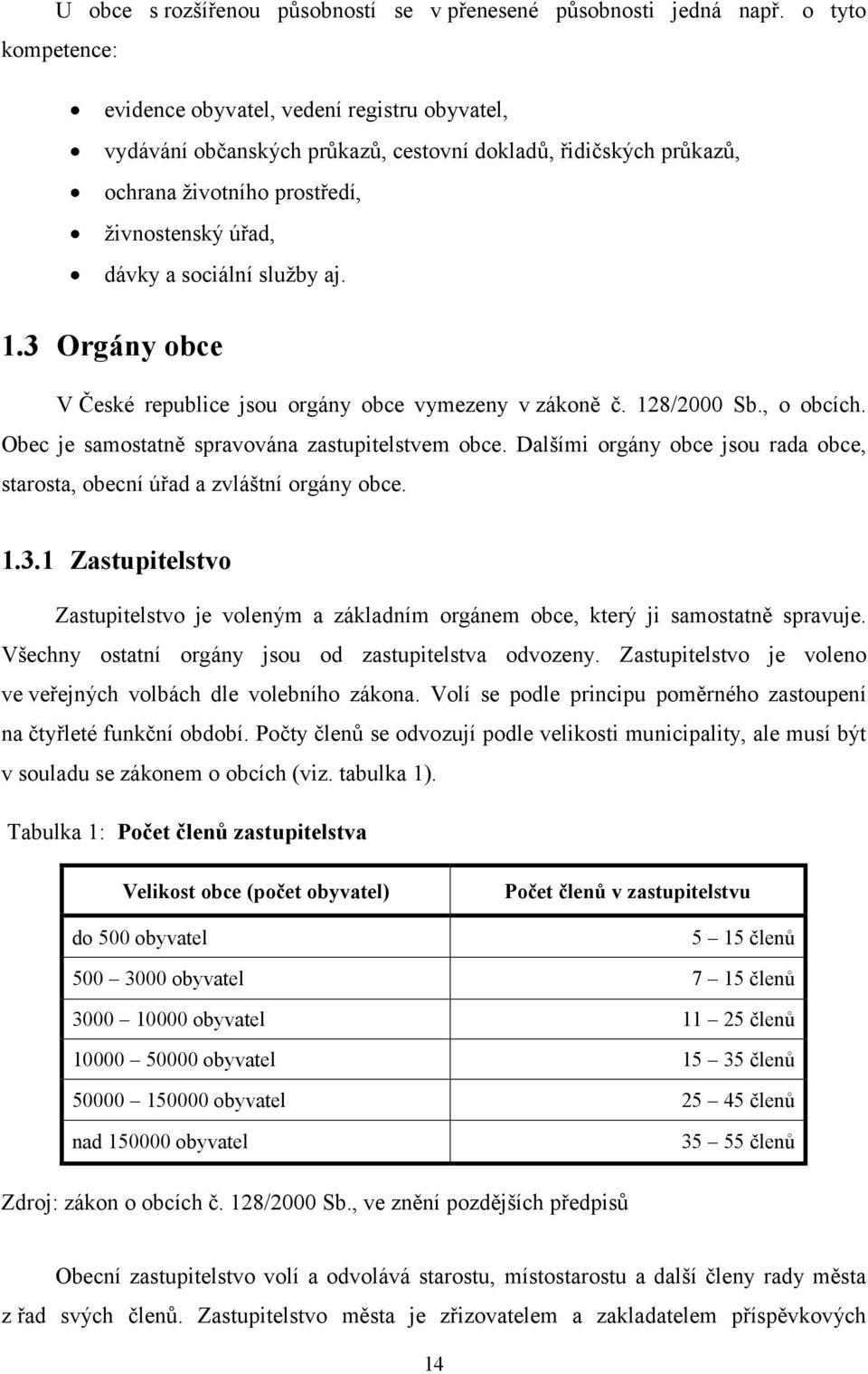 služby aj. 1.3 Orgány obce V České republice jsou orgány obce vymezeny vzákoně č. 128/2000 Sb., o obcích. Obec je samostatně spravována zastupitelstvem obce.