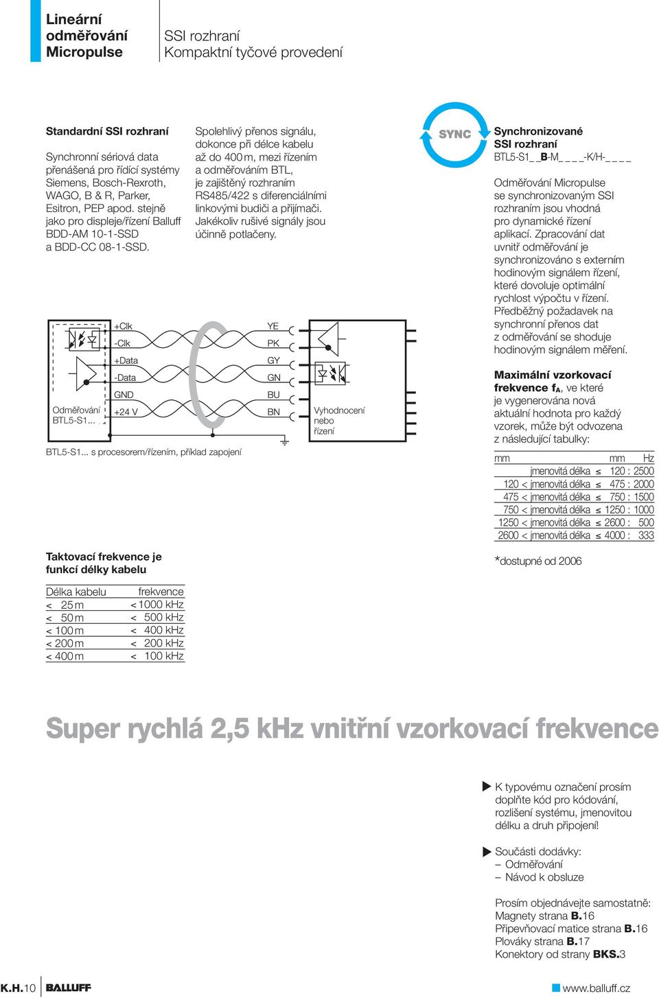 Spolehlivý přenos signálu, dokonce při délce kabelu až do 400 m, mezi řízením a m, je zajištěný m RS485/422 s diferenciálními linkovými budiči a přijímači.