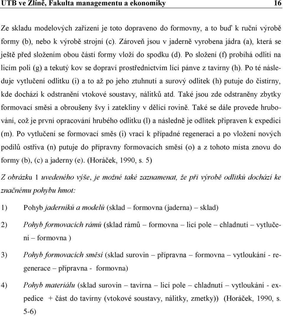Po složení (f) probíhá odlití na licím poli (g) a tekutý kov se dopraví prostřednictvím lící pánve z tavírny (h).