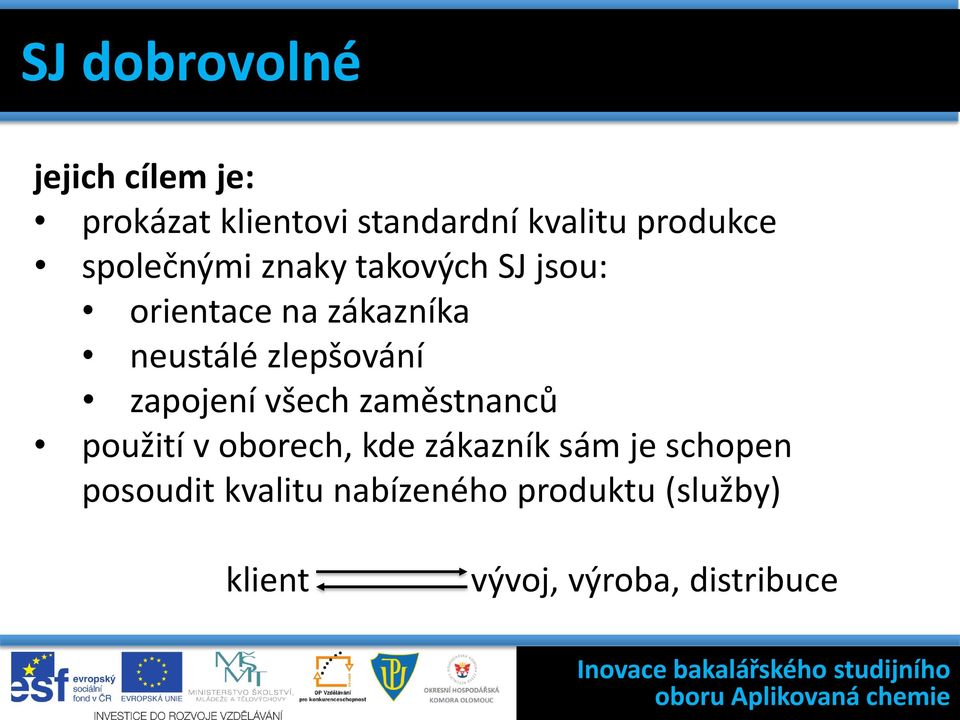 zlepšování zapojení všech zaměstnanců použití v oborech, kde zákazník sám je