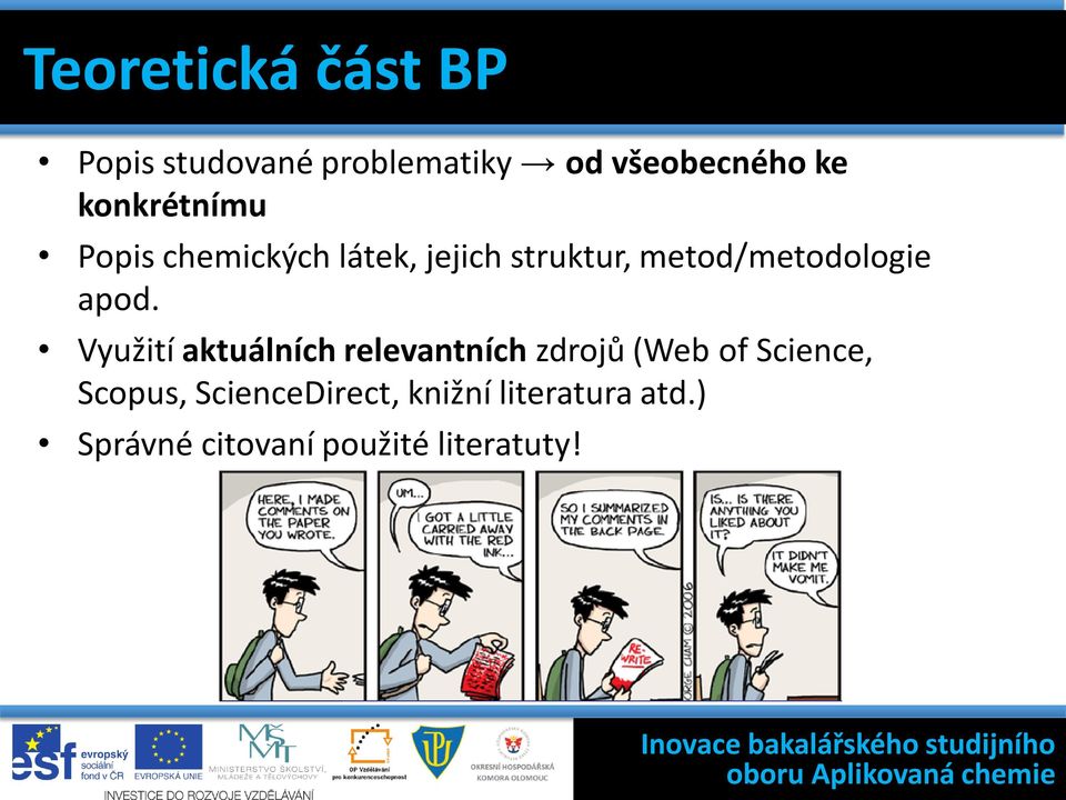 Využití aktuálních relevantních zdrojů (Web of Science, Scopus, ScienceDirect,