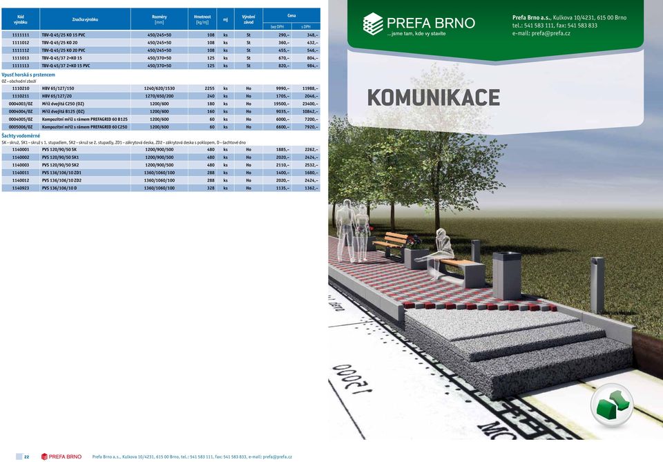 9990, 11988, 1110211 HBV 65/127/20 1270/650/200 240 ks Ho 1705, 2046, 0004003/OZ Mříž dvojitá C250 (OZ) 1200/600 180 ks Ho 19500, 23400, 0004004/OZ Mříž dvojitá B125 (OZ) 1200/600 160 ks Ho 9035,