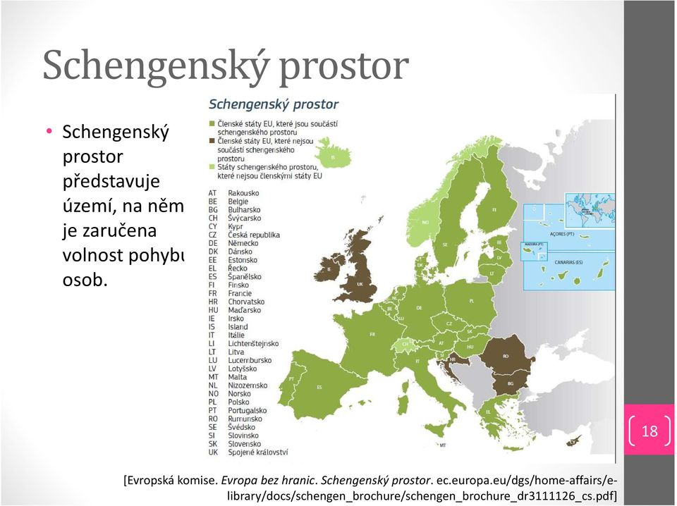 Evropa bez hranic. Schengenský prostor. ec.europa.