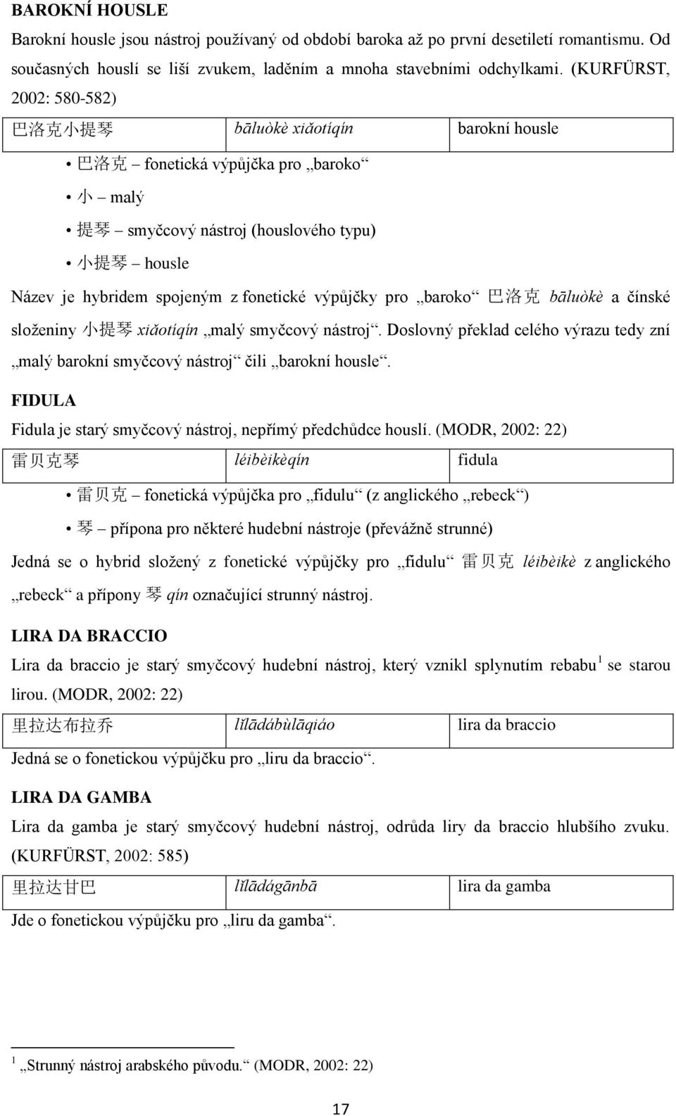 BAKALÁŘSKÁ DIPLOMOVÁ PRÁCE. Lexikologická analýza čínštiny: Hudební nástroje  - PDF Free Download