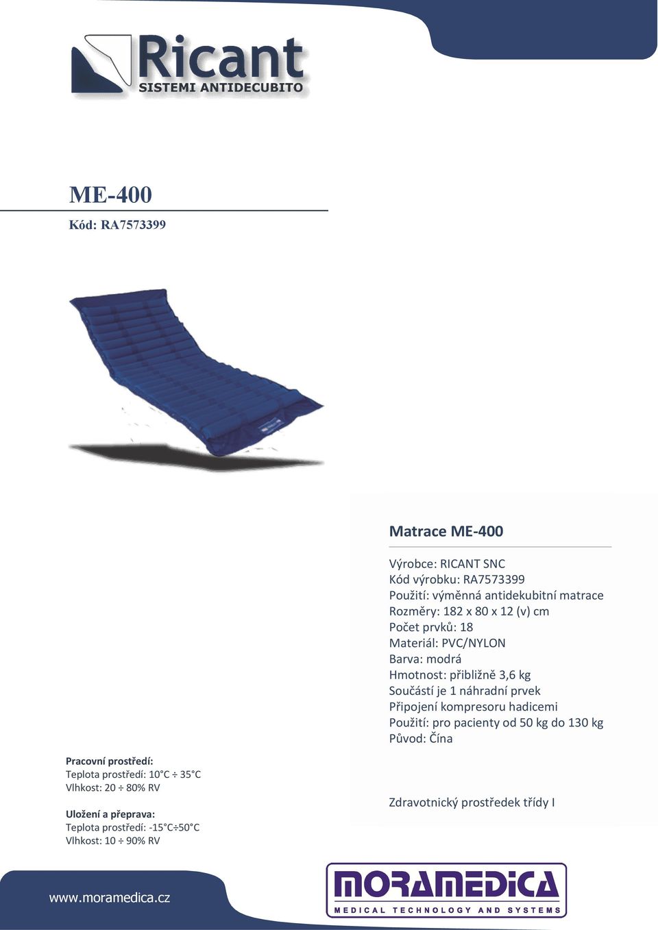 (v) cm Počet prvků: 18 Materiál: PVC/NYLON Barva: modrá
