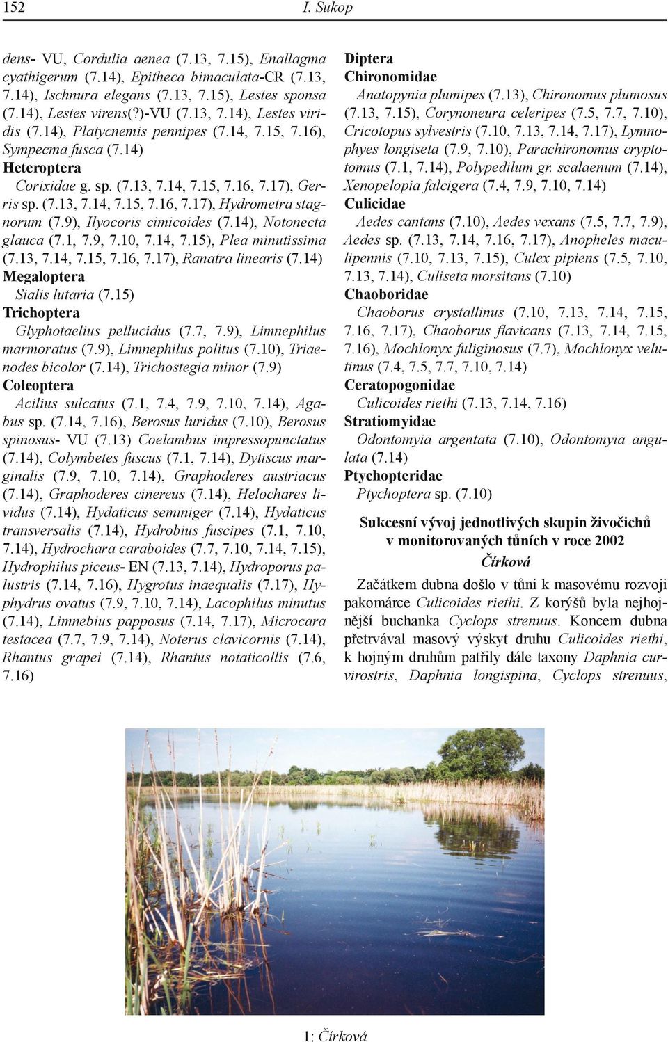 9), Ilyocoris cimicoides (7.14), Notonecta glauca (7.1, 7.9, 7.10, 7.14, 7.15), Plea minutissima (7.13, 7.14, 7.15, 7.16, 7.17), Ranatra linearis (7.14) Megaloptera Sialis lutaria (7.