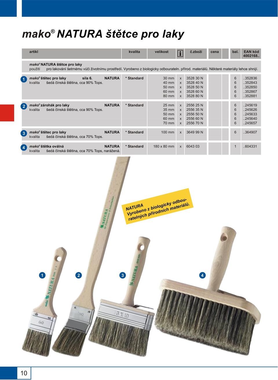 0 mm 0 mm 0 mm 8 0 N 8 0 N 8 0 N 8 0 N 8 80 N..8..8..80..87..88 zárohák pro laky NATURA šedá èínská štìtina, cca 90% Tops. mm mm 0 mm N N 0 N 0 N 70 N..9......0..7 štìtec pro laky NATURA šedá èínská štìtina, cca 70% Tops.