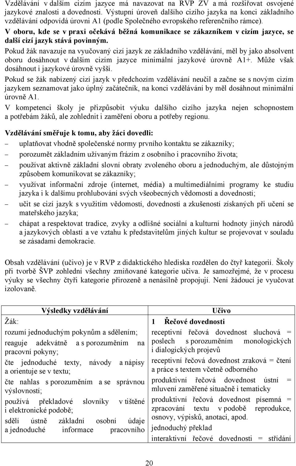 V oboru, kde se v praxi očekává běžná komunikace se zákazníkem v cizím jazyce, se další cizí jazyk stává povinným.