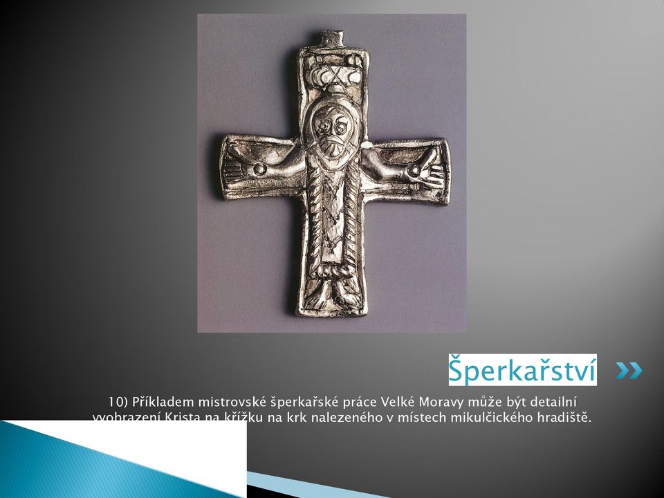 detailní vyobrazení Krista na křížku na