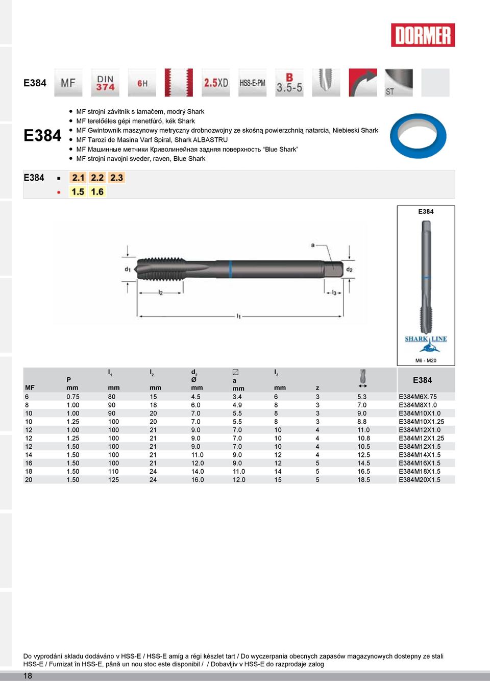 6 0.75 80 15 4.5 3.4 6 3 5.3 E384M6X.75 8 1.00 90 18 6.0 4.9 8 3 7.0 E384M8X1.0 10 1.00 90 20 7.0 5.5 8 3 9.0 E384M10X1.0 10 1.25 100 20 7.0 5.5 8 3 8.8 E384M10X1.25 12 1.00 100 21 9.0 7.0 10 4 11.