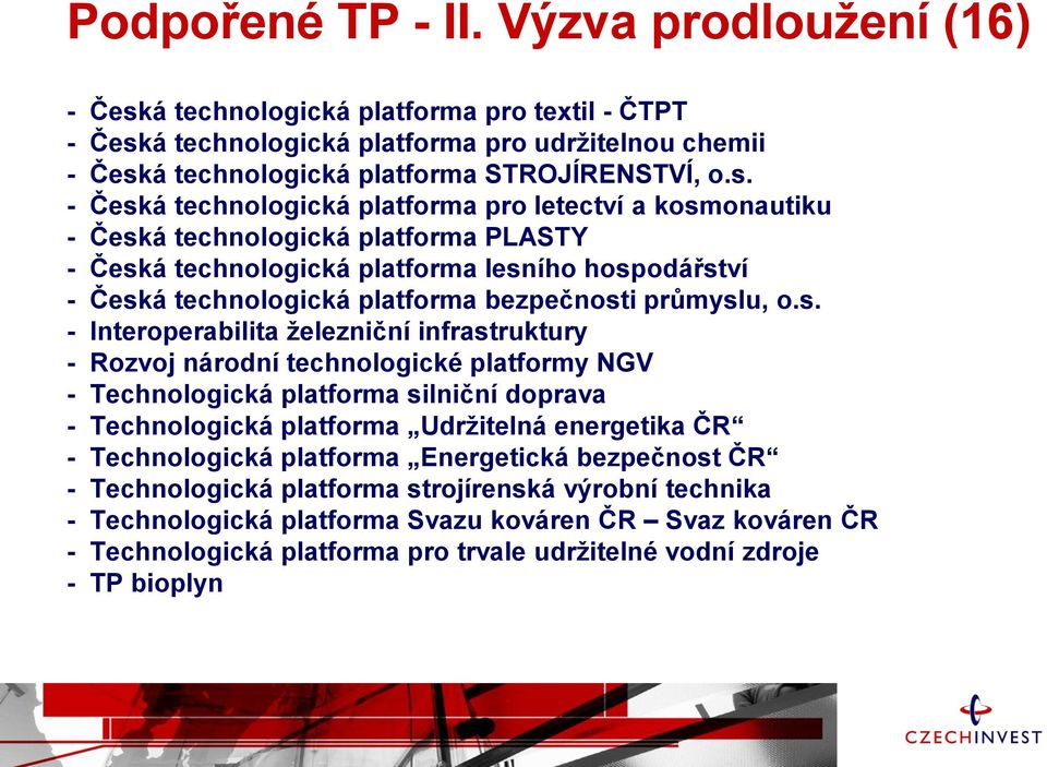 á technologická platforma pro udržitelnou chemii - Česk