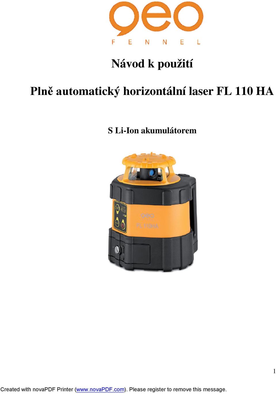 horizontální laser FL