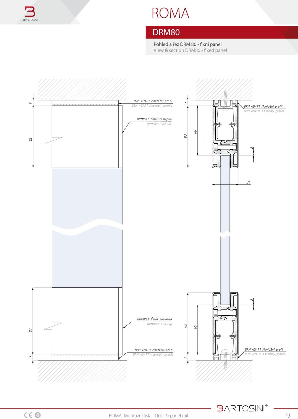 cap 66 4 7 DRM ADAPT Montážní profil DRM ADAPT Assembly profile 7 DRM0EC