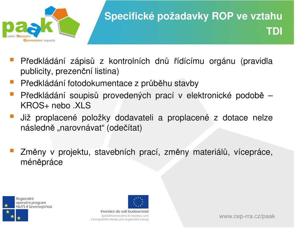 provedených prací v elektronické podobě KROS+ nebo.