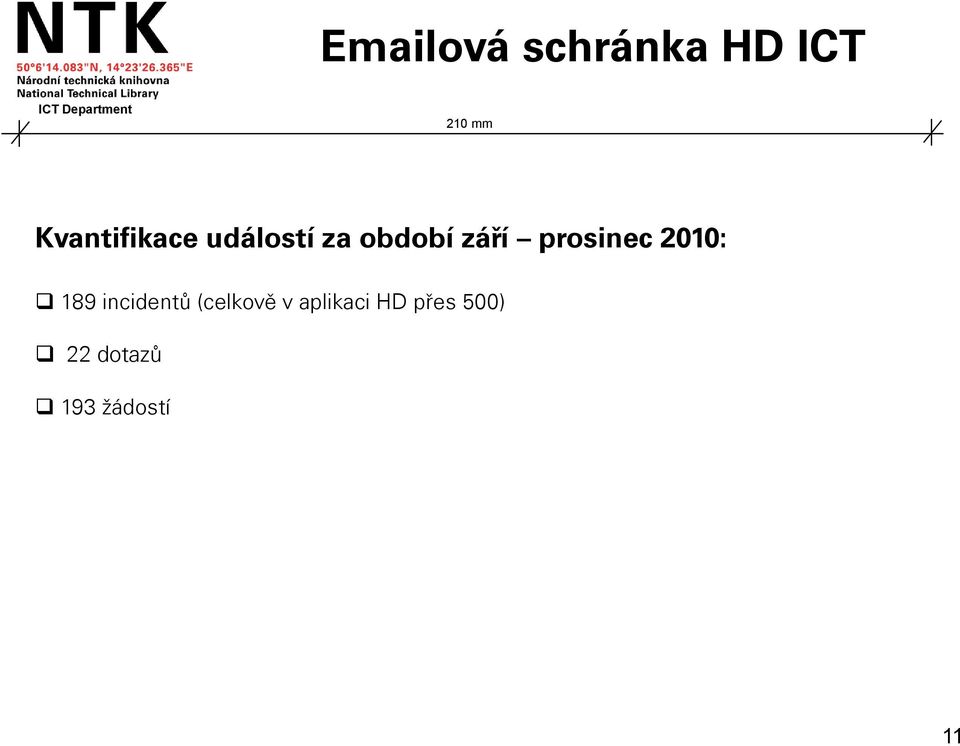 prosinec 2010: 189 incidentů