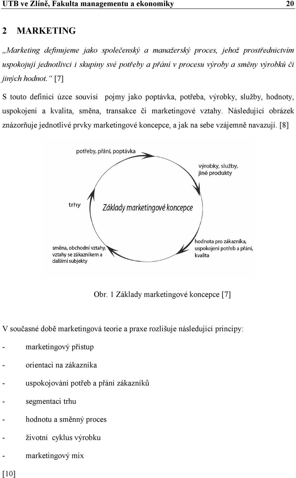 [7] S touto definicí úzce souvisí pojmy jako poptávka, potřeba, výrobky, služby, hodnoty, uspokojení a kvalita, směna, transakce či marketingové vztahy.