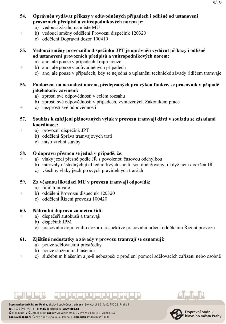 dispečink 120320 c) oddělení Dopravní dozor 100410 55.