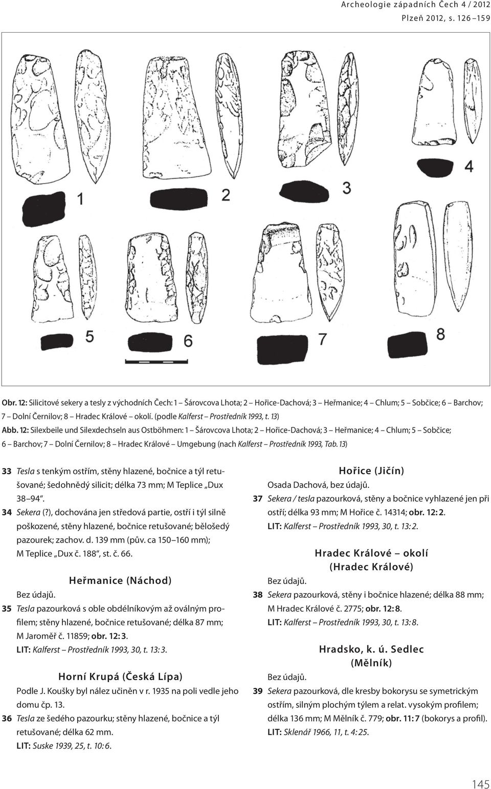 (podle Kalferst Prostředník 1993, t. 13) Abb.