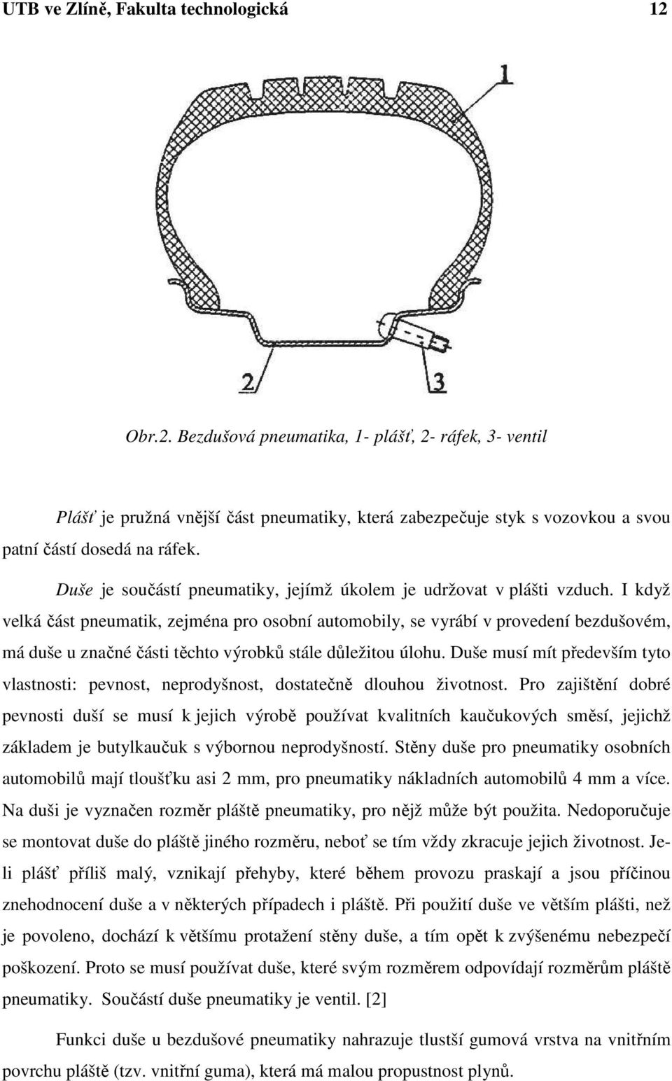 Duše je součástí pneumatiky, jejímž úkolem je udržovat v plášti vzduch.