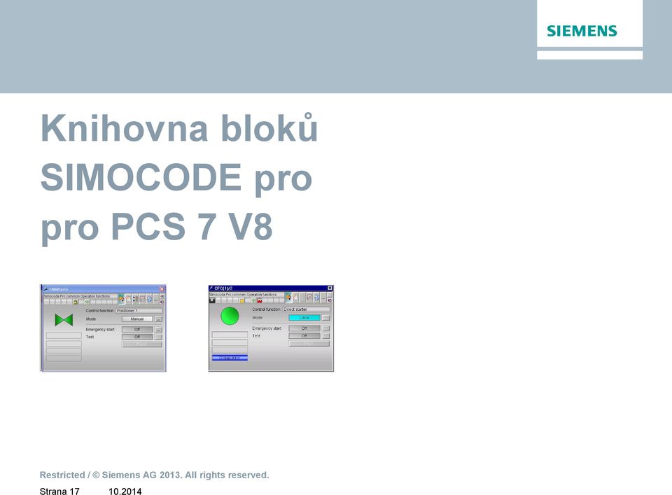 bloků SIMOCODE